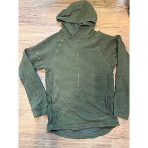 Nike Yoga Dri Fit Hoodie Mens Size Small Black Textured Pullover DV9875